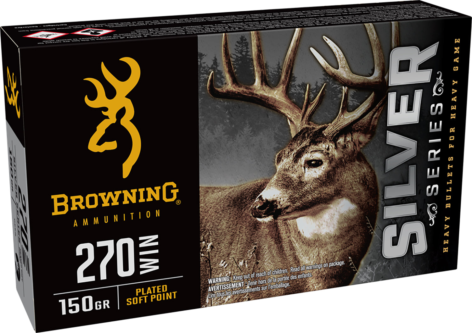 Browning .270 Winchester Silver Plated Soft Point 150 Grain 20/Box