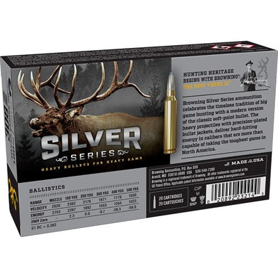 Browning .308 Win / 7.62x51mm Silver Plated Soft Point 180 Grain 20/Box