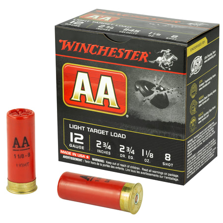 Winchester 12 Gauge AA Target Light Target #8 1-1/8 oz 2.75 in 25/Box [Item 5075]