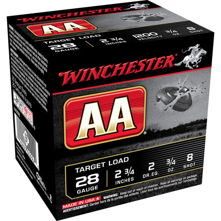 Winchester 28 Gauge AA Target #8 3/4 oz 2.75 in 25/Box [Item 5087]