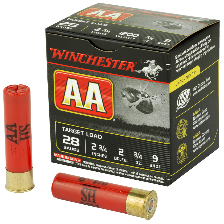 Winchester 28 Gauge AA Target #9 3/4 oz 2.75 in 25/Box [Item 5299]