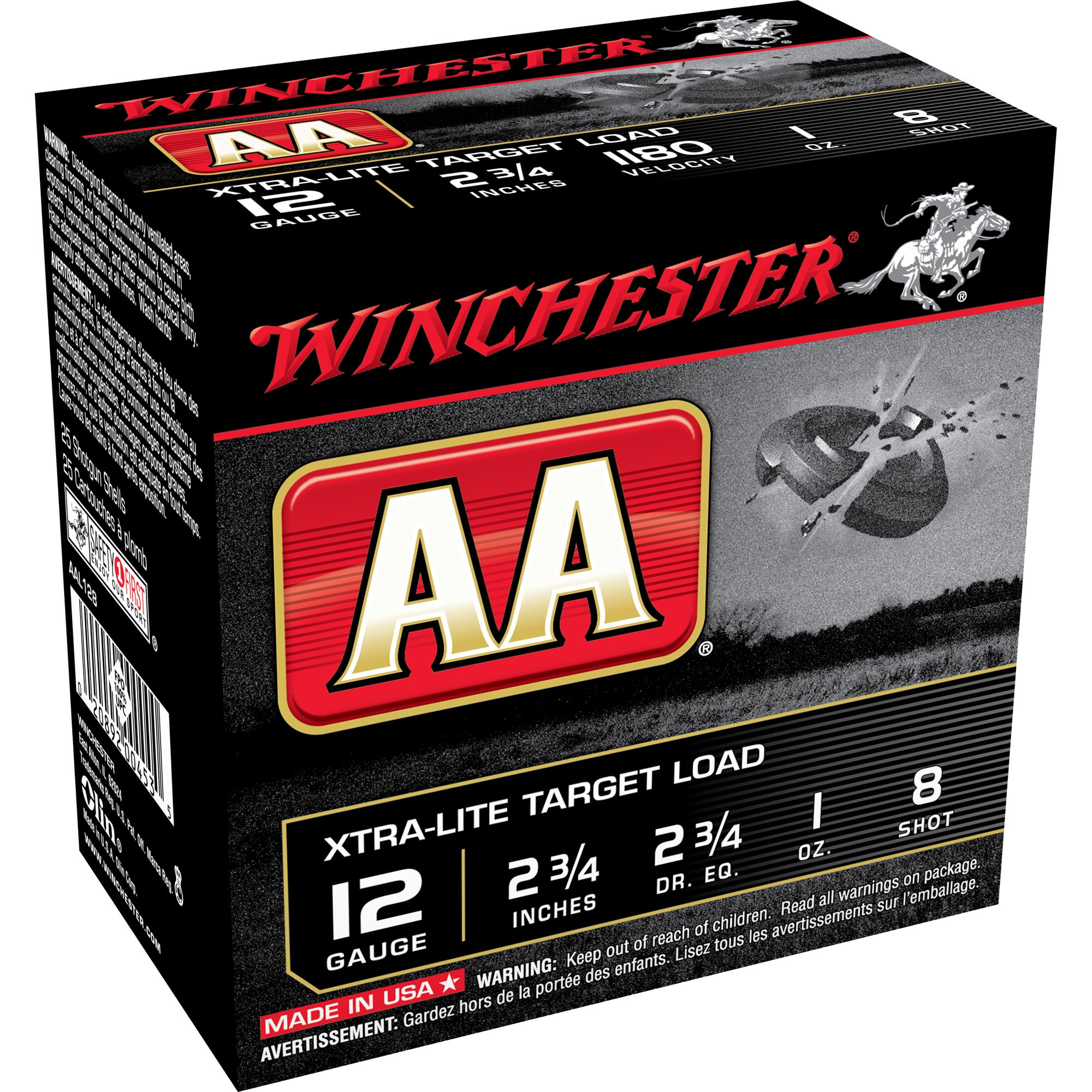 Winchester 12 Gauge AA Xtra-Lite #8 1 oz 2.75 in 25/Box