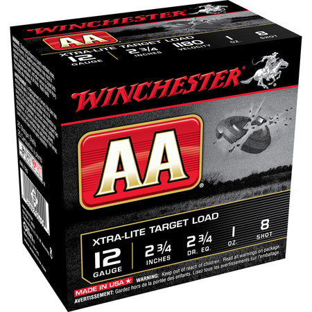 Winchester 12 Gauge AA Xtra-Lite #8 1 oz 2.75 in 25/Box