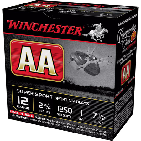 Winchester 12 Gauge AA Supersport Sporting Clay #7.5 1 oz 2.75 in 25/Box [Item 6006]