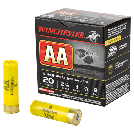 Winchester 20 Gauge AA Supersport Sporting Clay #8 7/8 oz 2.75 in 25/Box [Item 5406]
