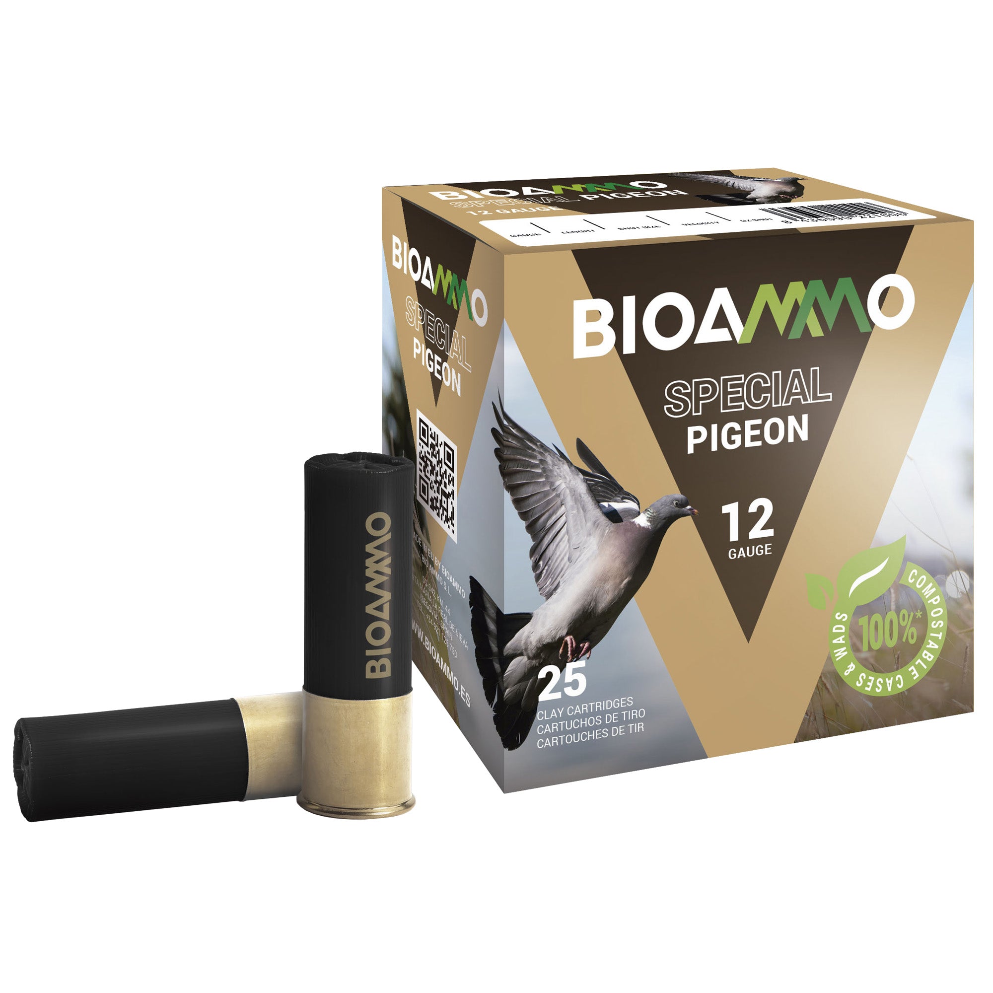 Winchester 12 Gauge BIOAMMO Game Lead DOVE & PIGEON #8 1-1/4 oz 2.75 in 25/Box