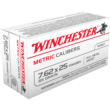 Winchester 7.62x25mm Tokarev Metric Calibers Full Metal Jacket 85 Grain 50/Box