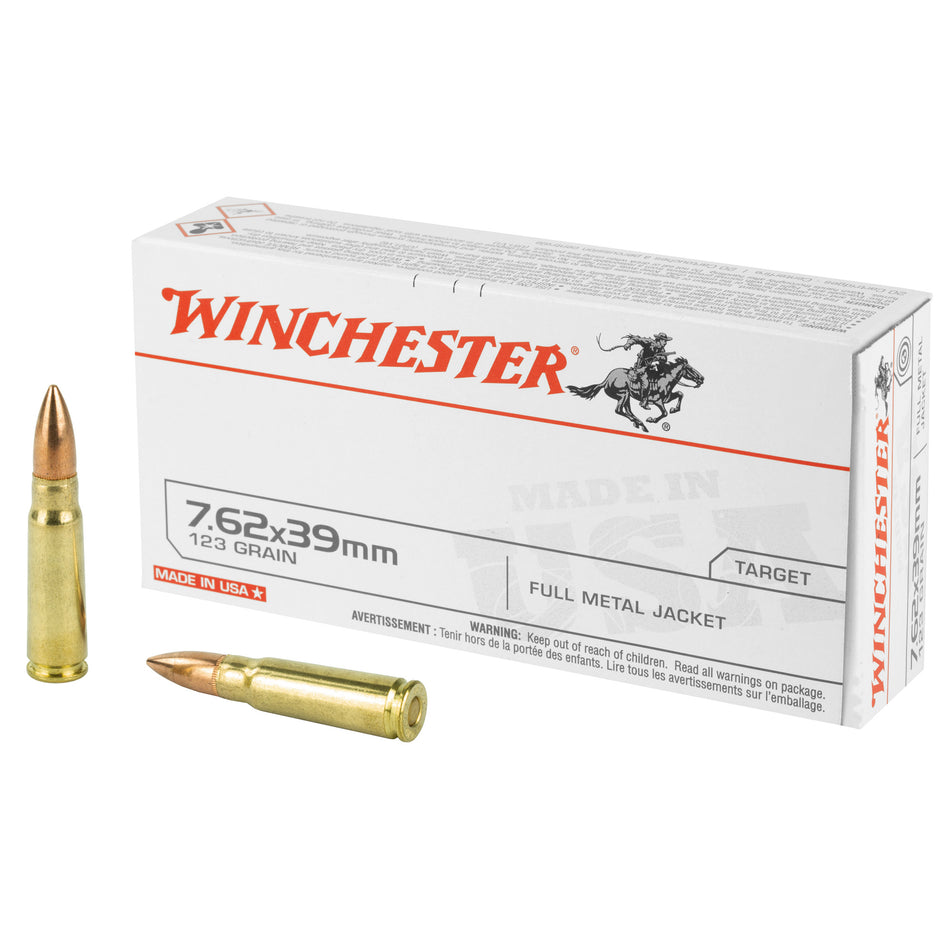 Winchester 7.62x39mm USA White Box Full Metal Jacket 123 Grain 20/Box [Item 2354]