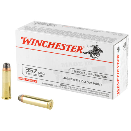 Winchester .357 Magnum USA Jacketed Hollow Point 110 Grain 50/Box