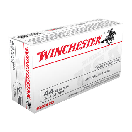 Winchester .44 Magnum USA Jacketed Soft Point 240 Grain 50/Box