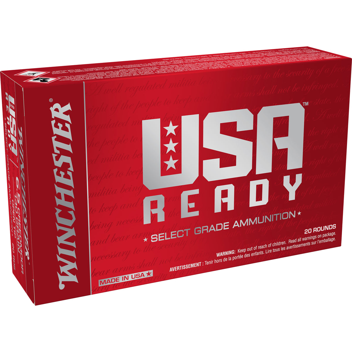 Winchester 6.5mm Creedmoor USA Ready Open Tip 140 Grain 20/Box