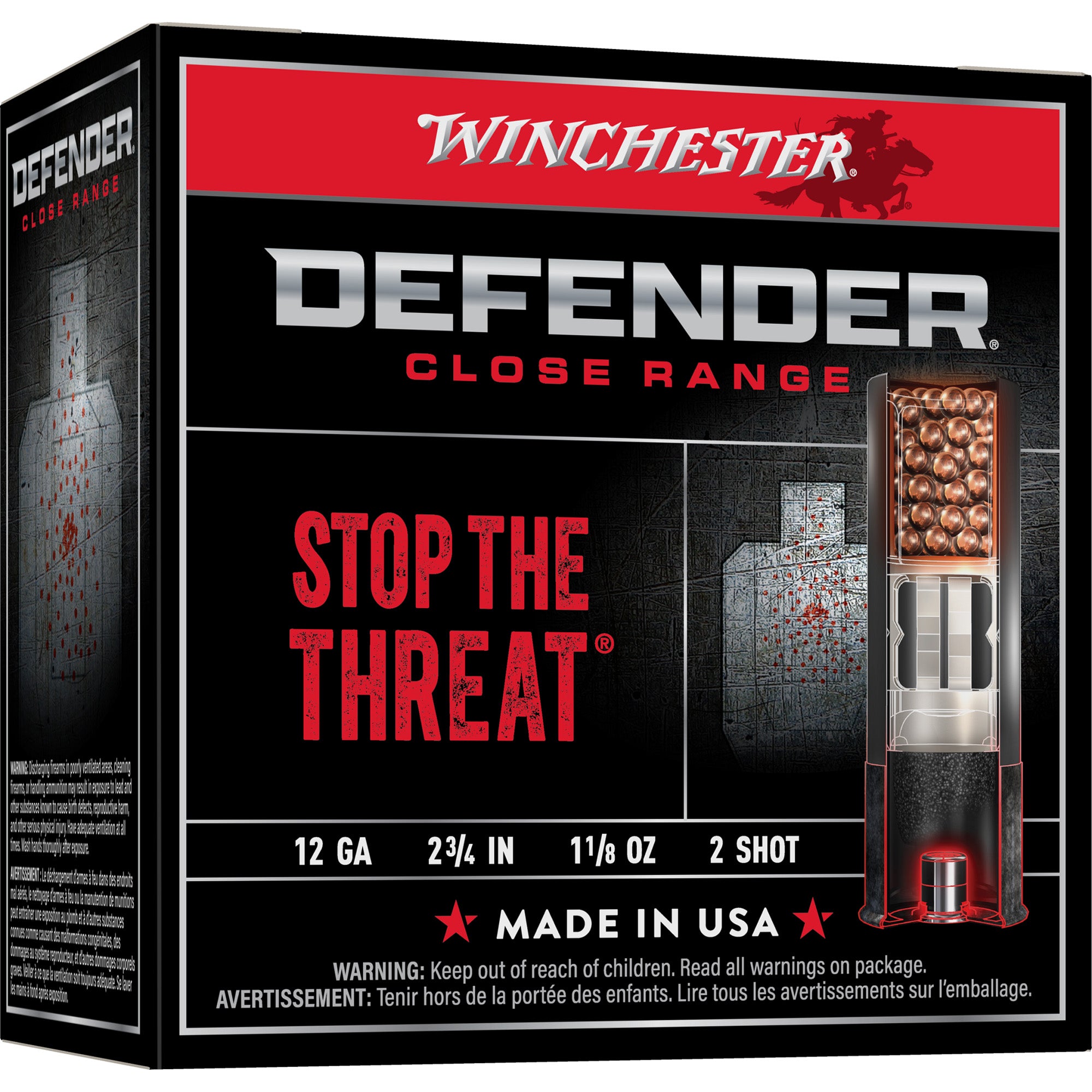 Winchester 12 Gauge Defender Personal Defense #2 1-1/8 oz 2.75 in 25/Box