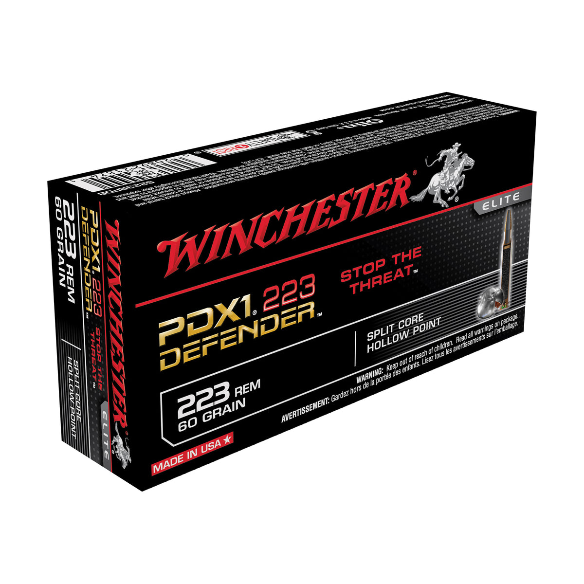 Winchester .223 Remington PDX1 Defender Hollow Point 60 Grain 20/Box