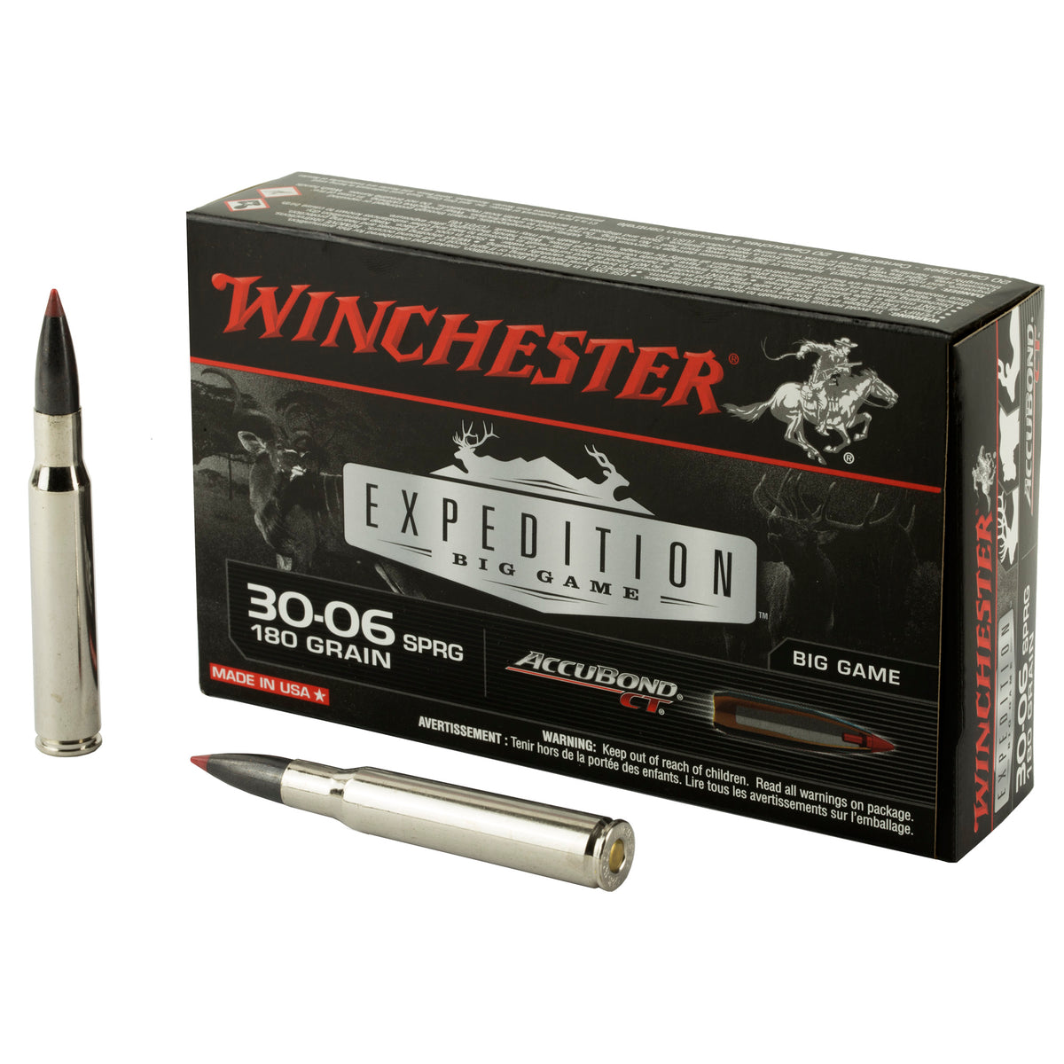 Winchester .30-06 Springfield Expedition Big Game AccuBond CT Polymer Tip 180 Grain 20/Box