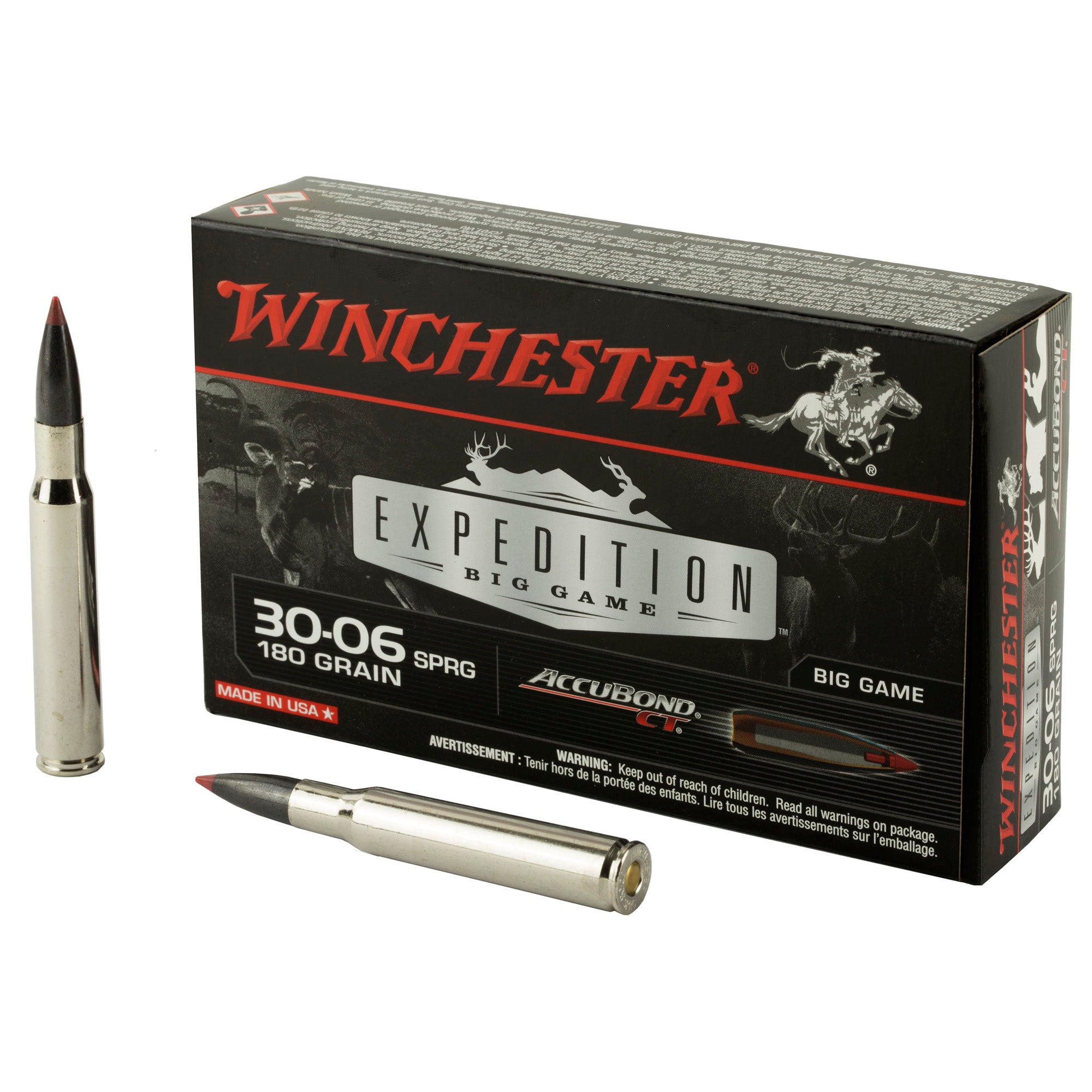 Winchester .30-06 Springfield Expedition Big Game AccuBond CT Polymer Tip 180 Grain 20/Box