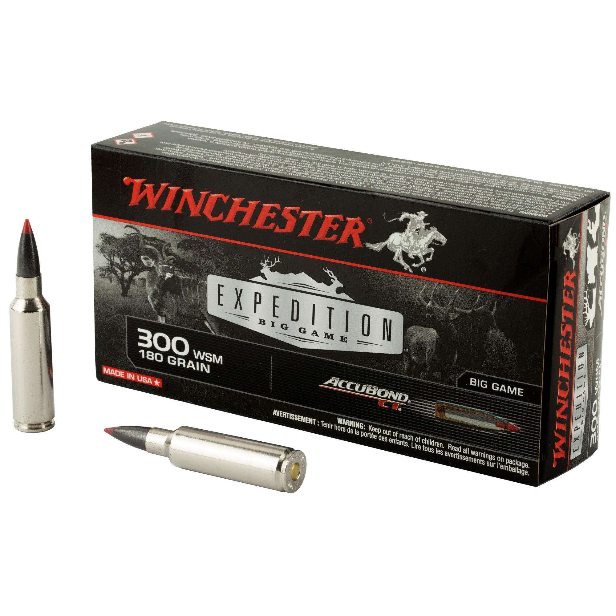 Winchester .300 WSM Expedition Big Game AccuBond CT Polymer Tip 180 Grain 20/Box