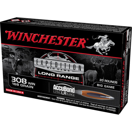 Winchester .308 Win / 7.62x51mm Expedition Big Game Nosler AccuBond Long-Range 168 Grain 20/Box