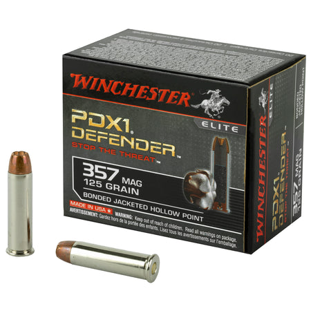 Winchester .357 Magnum PDX1 Defender Elite Bonded Jacket Hollow Point 125 Grain 20/Box