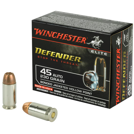 Winchester .45 ACP/Auto PDX1 Defender Bonded Jacket Hollow Point 230 Grain 20/Box