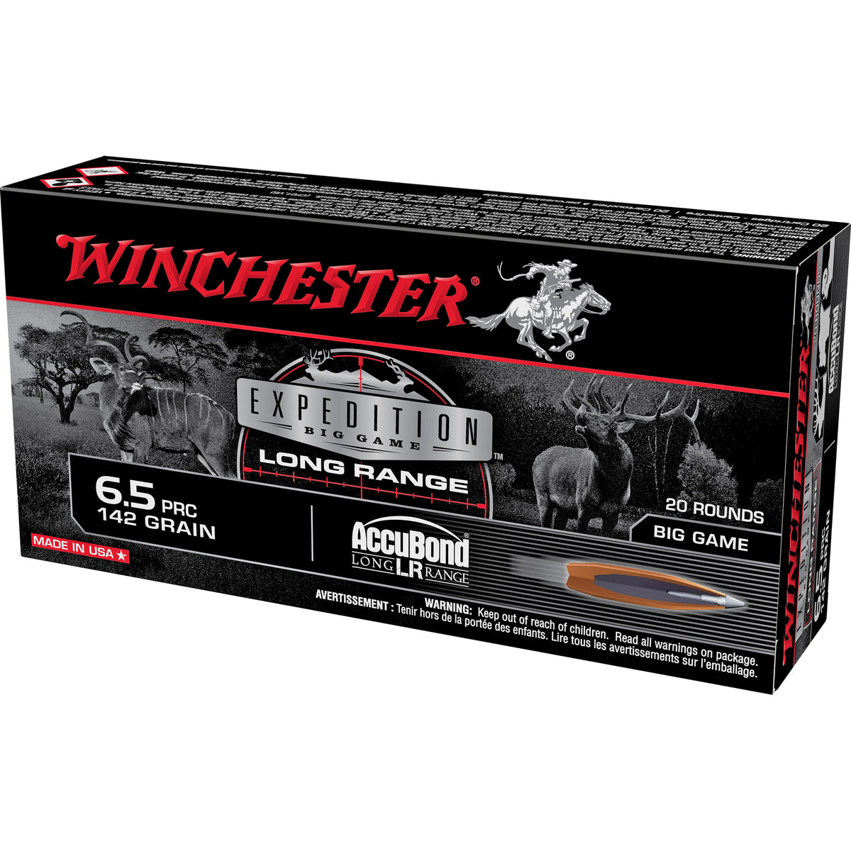 Winchester 6.5 PRC Expedition Big Game Nosler AccuBond Long-Range 142 Grain 20/Box