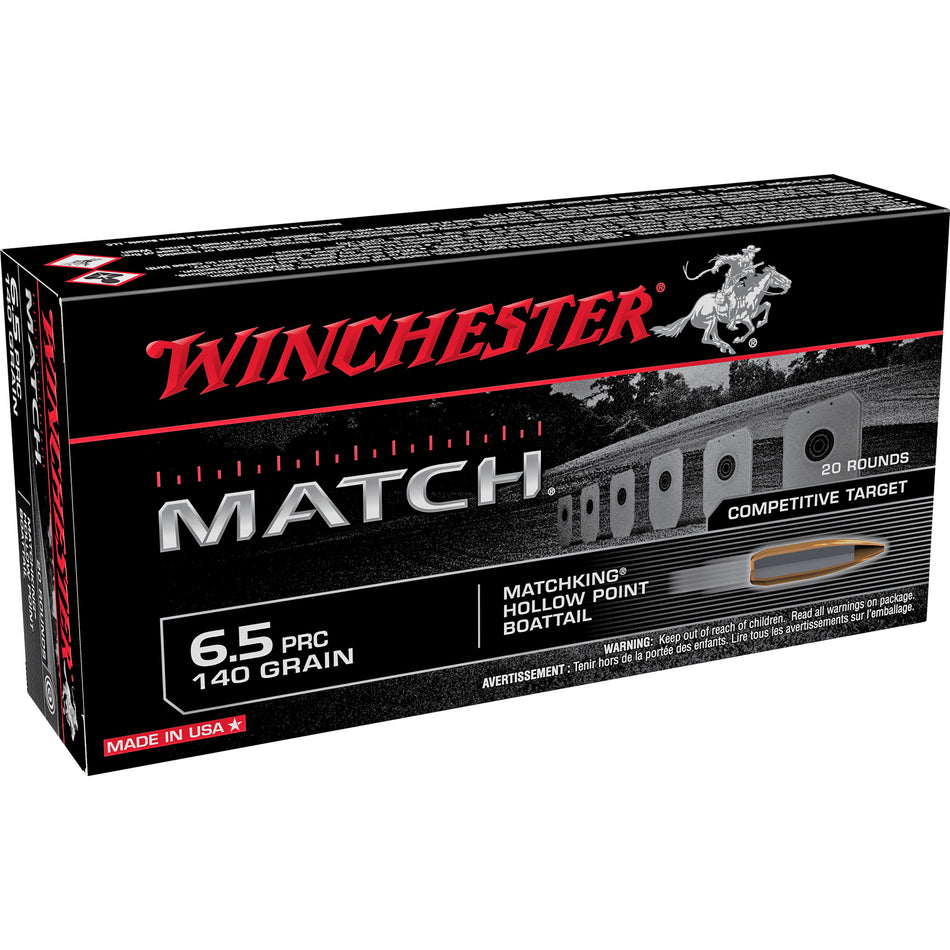 Winchester 6.5 PRC Match Sierra MatchKing Boat Tail Hollow Point 140 Grain 20/Box