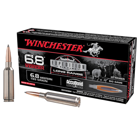 Winchester 6.8 Western Expedition Big Game Nosler AccuBond Long-Range 165 Grain 20/Box