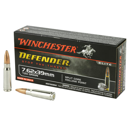 Winchester 7.62x39mm PDX1 Defender Split Core Hollow Point 120 Grain 20/Box