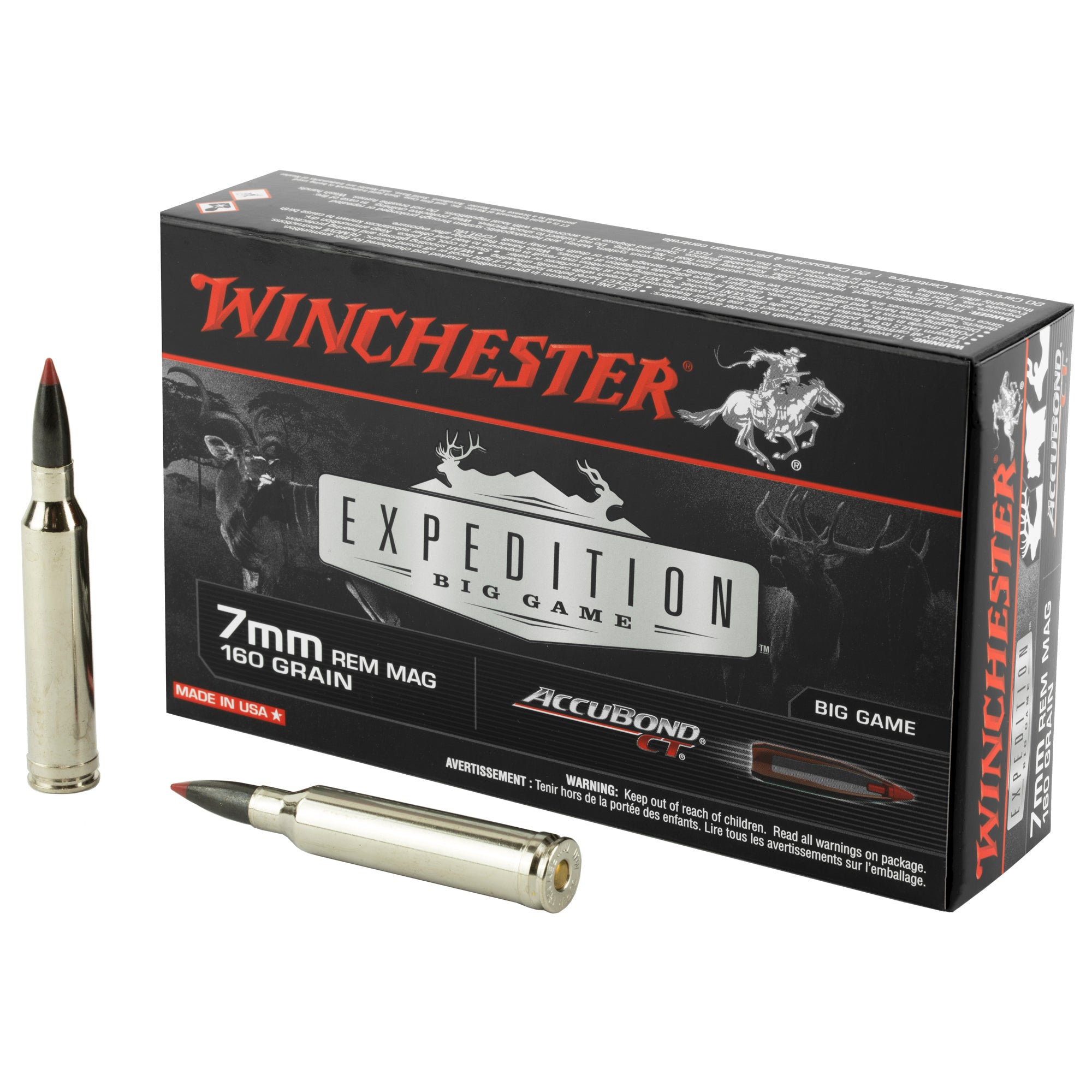 Winchester 7mm Remington Mag AccuBond CT Polymer Tip 160 Grain 20/Box