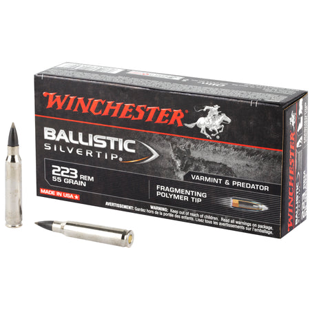 Winchester .223 Remington Ballistic Silvertip Fragmenting Polymer Tip 55 Grain 20/Box
