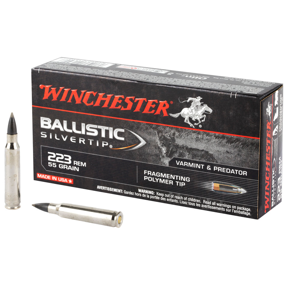 Winchester .223 Remington Ballistic Silvertip Fragmenting Polymer Tip 55 Grain 20/Box