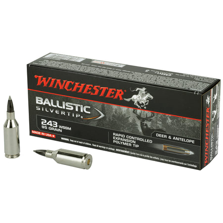Winchester .243 WSSM Ballistic Silvertip Polymer Tip 95 Grain 20/Box