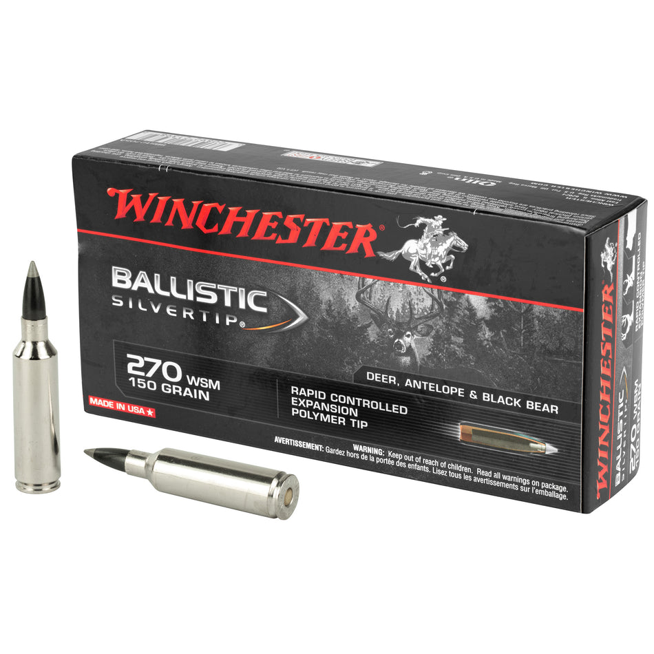 Winchester .270 WSM Ballistic Silvertip Rapid Controlled Expansion Polymer Tip 150 Grain 20/Box