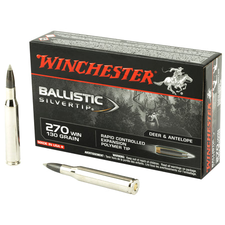 Winchester .270 Winchester Ballistic Silvertip Rapid Controlled Expansion Polymer Tip 130 Grain 20/Box