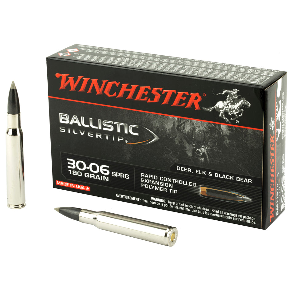 Winchester .30-06 Springfield Ballistic Silvertip Rapid Controlled Expansion Polymer Tip 180 Grain 20/Box