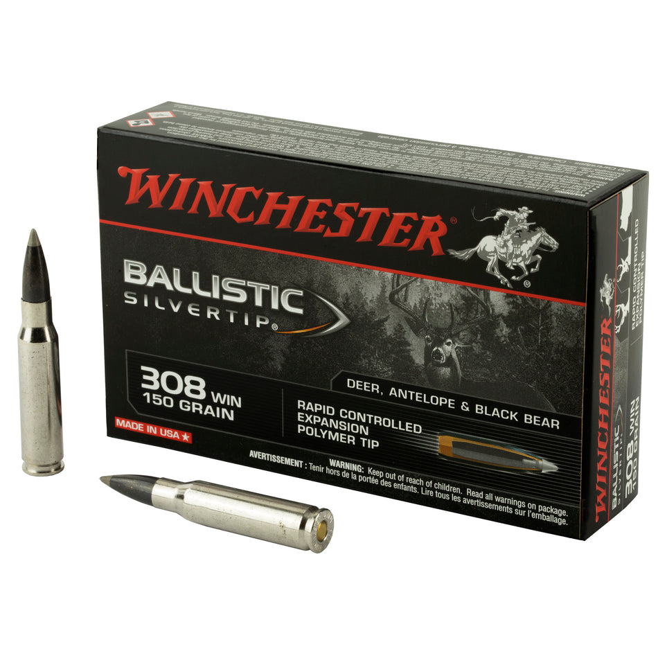 Winchester .308 Win / 7.62x51mm Ballistic Silvertip Rapid Controlled Expansion Polymer Tip 150 Grain 20/Box