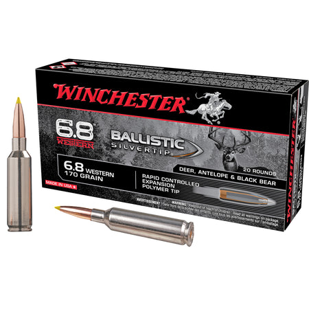 Winchester 6.8 Western Ballistic Silvertip Rapid Controlled Expansion Polymer Tip 170 Grain 20/Box