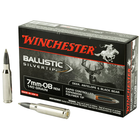 Winchester 7mm-08 Remington Ballistic Silvertip Rapid Controlled Expansion Polymer Tip 140 Grain 20/Box