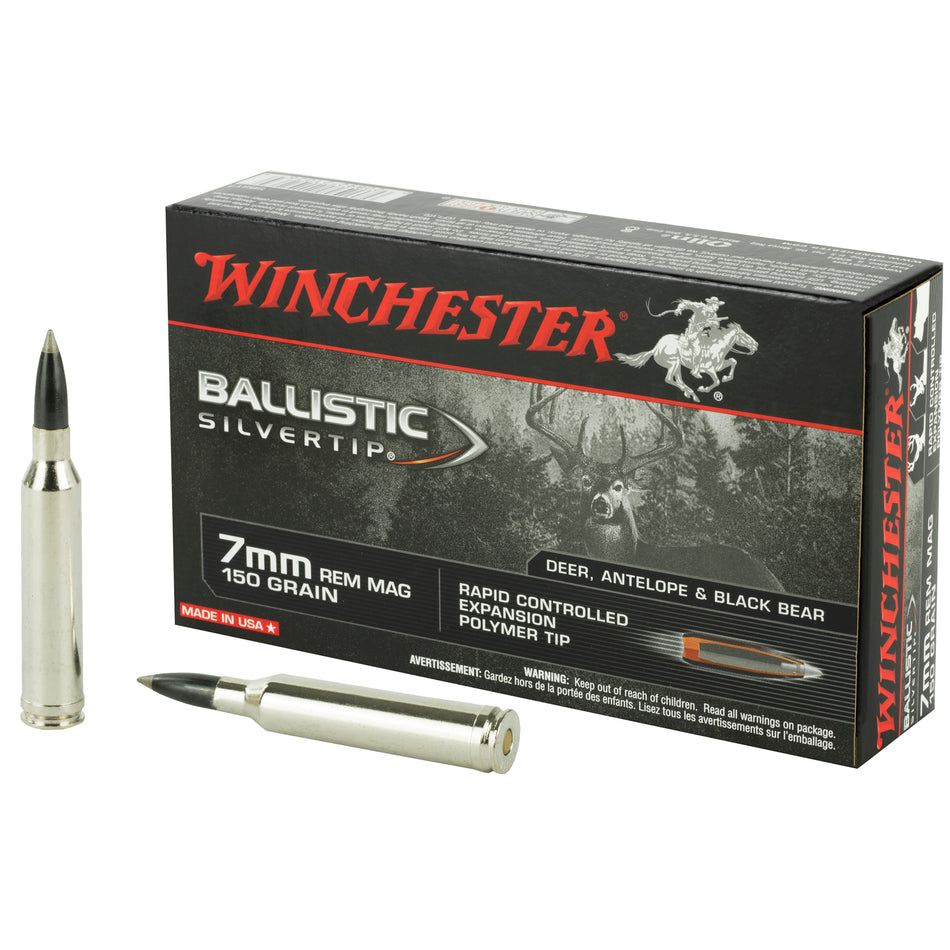 Winchester 7mm Remington Mag Ballistic Silvertip Rapid Controlled Expansion Polymer Tip 150 Grain 20/Box