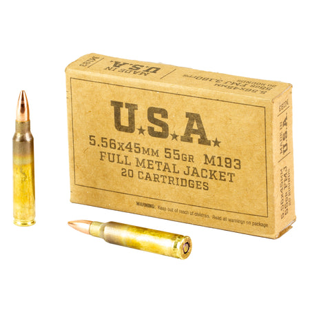 Winchester Service Grade 5.56x45mm NATO 55 Grain FMJ 20 Per Box - 1000/Case