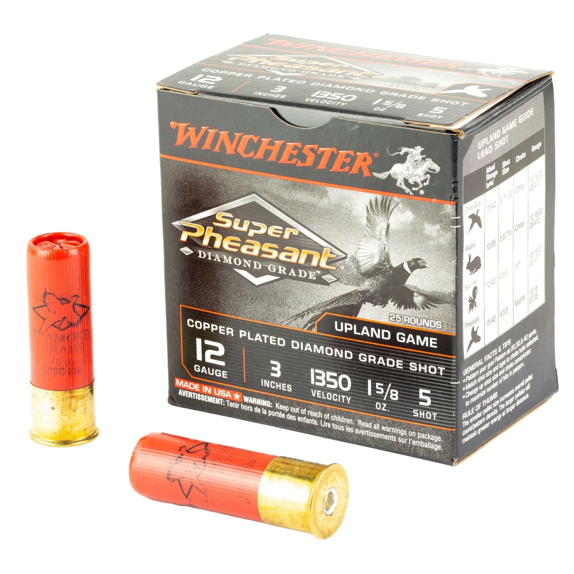Winchester 12 Gauge Super Pheasant Diamond Grade #5 1-5/8 oz 3 in 25/Box