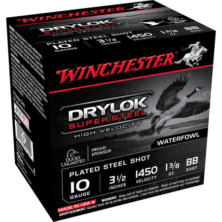 Winchester 10 Gauge Drylok Super Steel High Velocity BB 1-3/8 oz 3.5 in 25/Box
