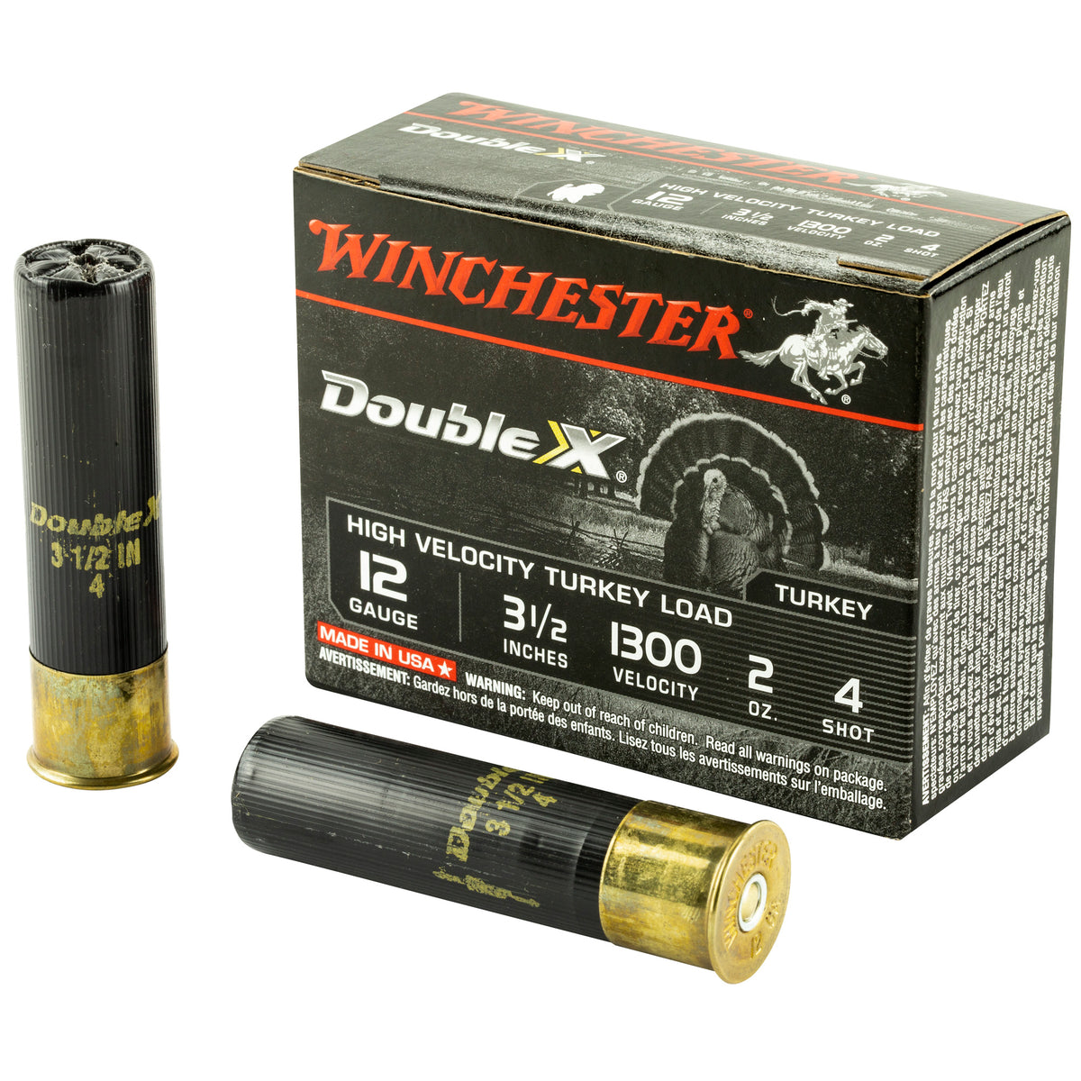 Winchester 12 Gauge Double X High Velocity Turkey #4 2 oz 3.5 in 10/Box