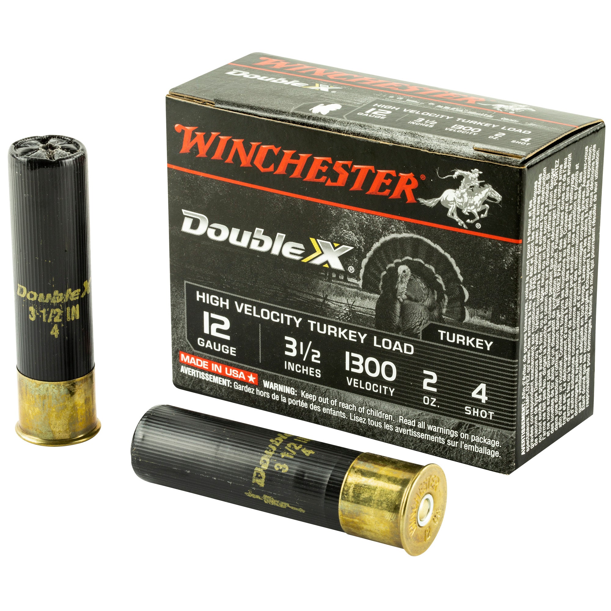 Winchester 12 Gauge Double X High Velocity Turkey #4 2 oz 3.5 in 10/Box