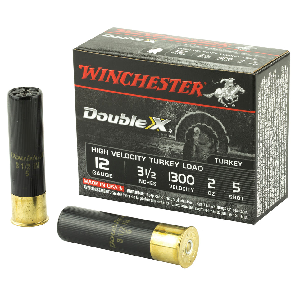 Winchester 12 Gauge Double X High Velocity Turkey #5 2 oz 3.5 in 10/Box