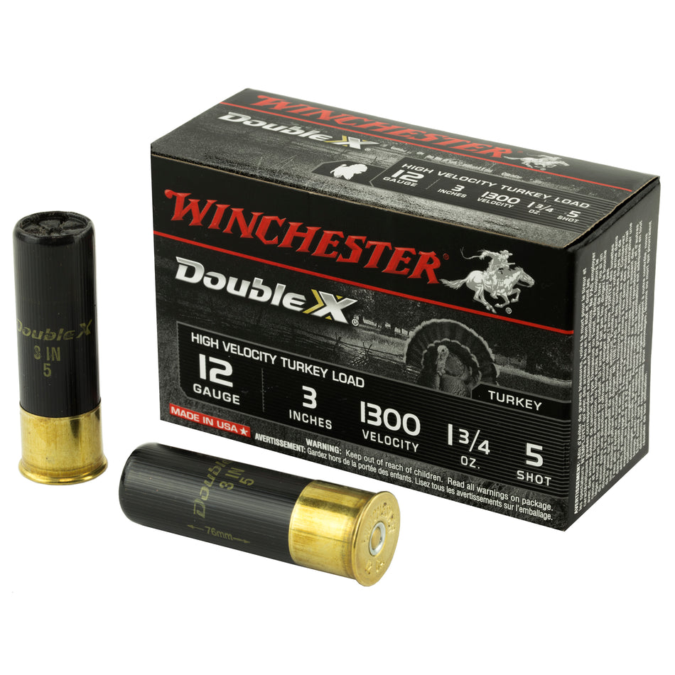 Winchester 12 Gauge Double X High Velocity Turkey #5 1-3/4 oz 3 in 10/Box