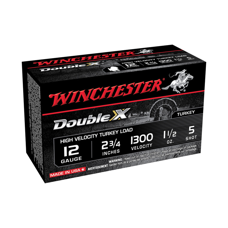 Winchester 12 Gauge Double X High Velocity Turkey #5 1-1/2 oz 2.75 in 10/Box