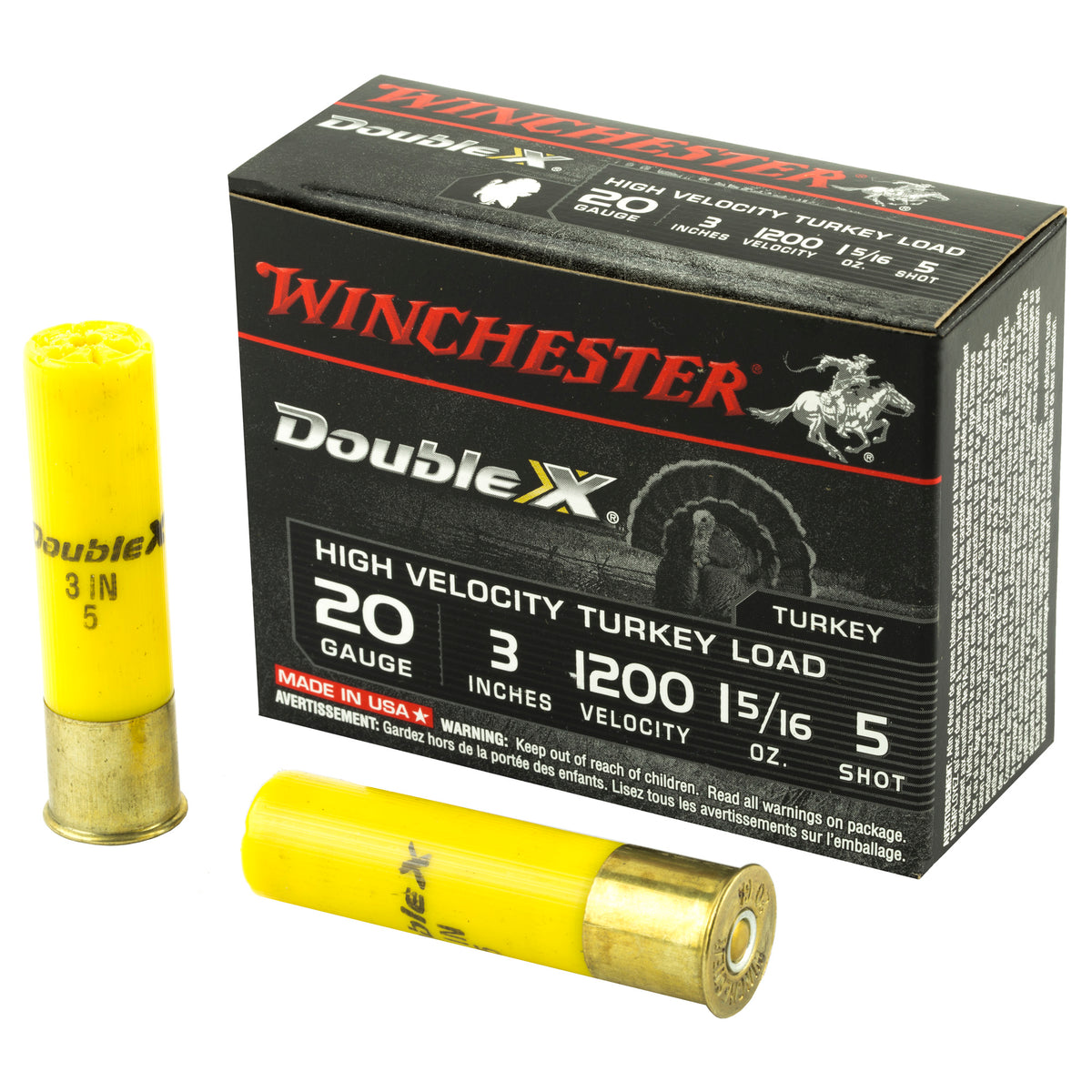 Winchester 20 Gauge Double X High Velocity Turkey #5 1-5/16 oz 3 in 10/Box