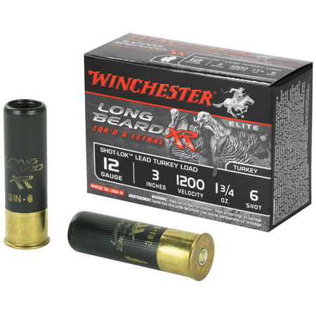 Winchester 12 Gauge Long Beard XR Shot-Lok with Plated Lead Shot Turkey #6 1-3/4 oz 3 in 10/Box