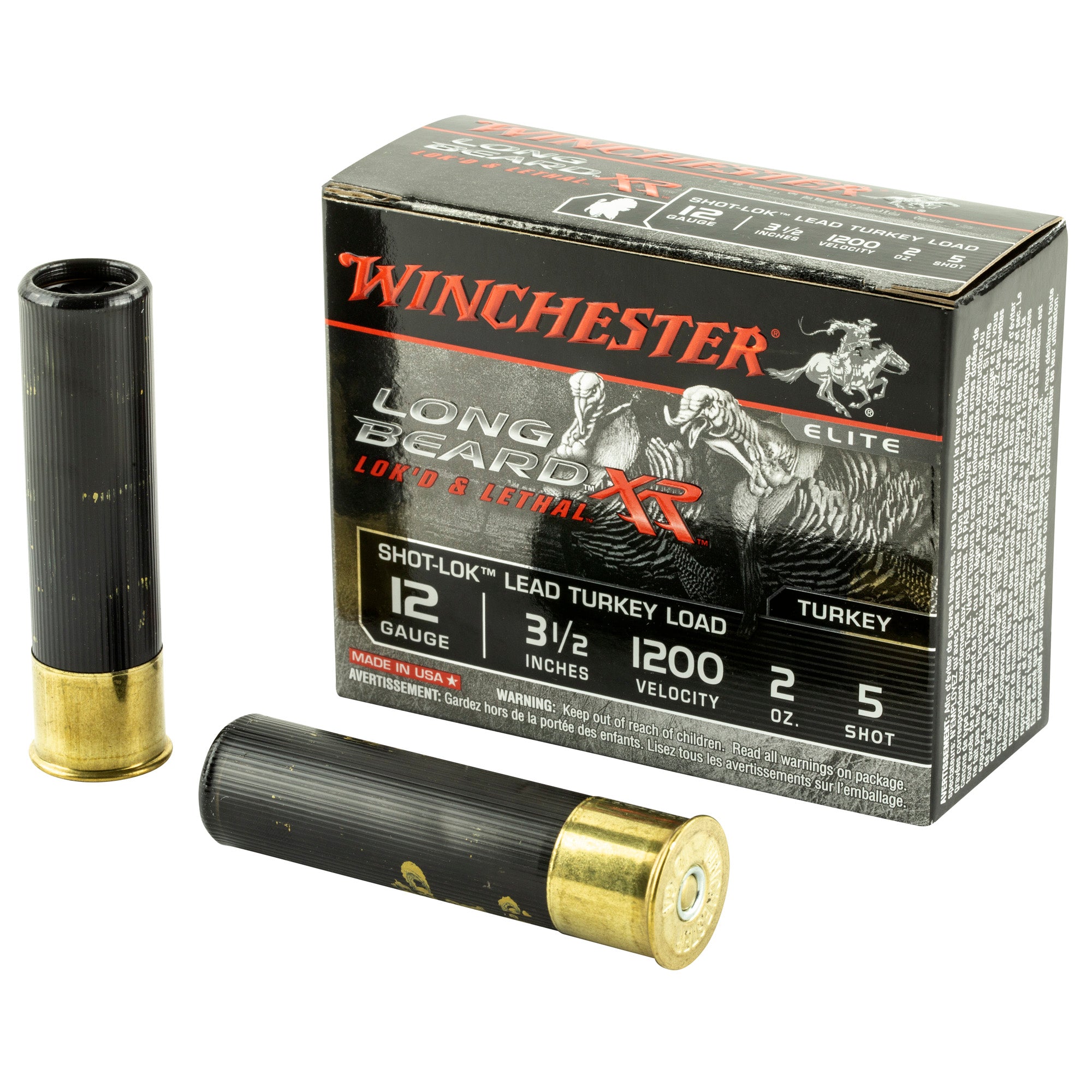 Winchester 12 Gauge Long Beard XR Shot-Lok Turkey #5 2 oz 3.5 in 10/Box