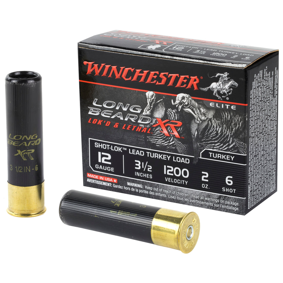 Winchester 12 Gauge Long Beard XR Shot-Lok Turkey #6 2 oz 3.5 in 10/Box